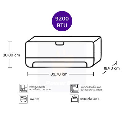 LG แอร์ติดผนัง 9200 BTU Inverter รุ่น ICE11MN.JU1